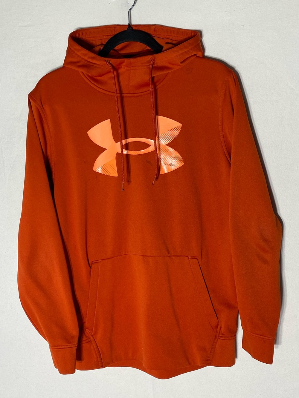 Under Armour ColdGear Loose Fit Orange Big Logo Hoodie S Activewear Athletic